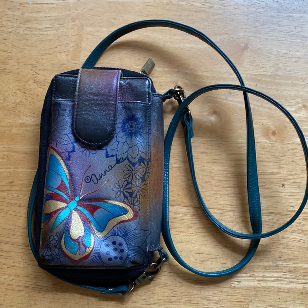 Anna by Anuschka Women's Hand Painted Genuine Leather Organizer Wallet